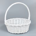 Корзина из ивы 38*13*38, S. круг, белый