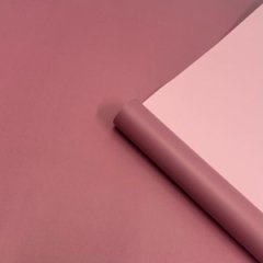 Пленка матовая двухсторонняя пудровый/пюсовый 58см*10м±5% 65мкм