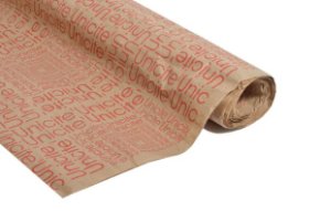 Бумага Эко-крафт Буквы красный 70см*5 ярд ± 5%