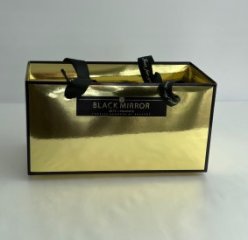 Пластиковая сумка Mirror 12*12*23 см цв Золото