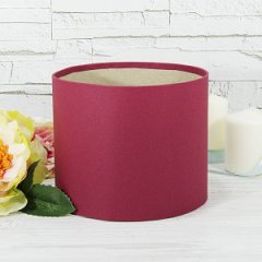 Коробка круглая без крышек 20*20 бордо