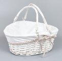 Корзина (ива) 1 шт, овал, 38*34*Н18, белый