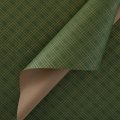 Бумага упаковочная крафт Клетка золото-хаки 0,7*10м