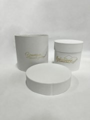 Коробки круглые Набор из 2х (13*13/16*16) с тиснением Для учителя белый