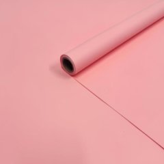 Пленка матовая однотонная двухсторонняя розовый персик 58см*30м±5% 65мкм