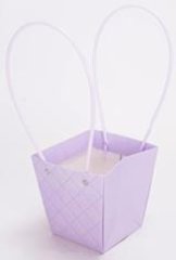 Пакет подарочный тисненый, 13*9.5*15.5 см сиреневый