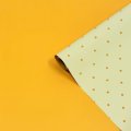 Пленка матовая двухсторонняя Мелкий горошек сливочно-желтый/ абрикосовый 58см*10м±5% 65мкм