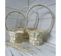 Корзины из ивы 29*49, 24*44, 20*39, 3шт, круг, натуральный