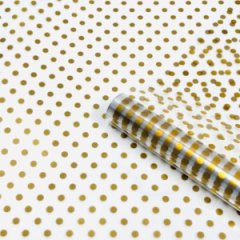 Пленка Крафтовый горох золотой 70см*200гр ± 5%