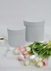 Коробки круглые набор из 2х (16*16/20*20) бумага дизайнерская Флора