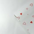 Пленка матовая двухсторонняя Влюбленность белый/красный 58см*10м±5% 65мкм