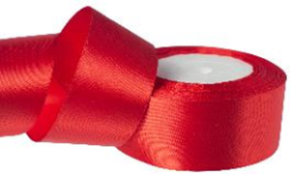 Лента атласная 3,8/25 красный